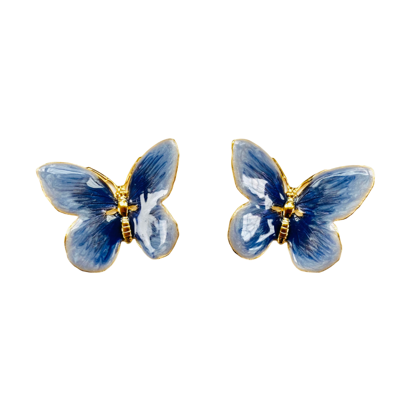 Oversized Glassine Butterfly In Blue Pearl image