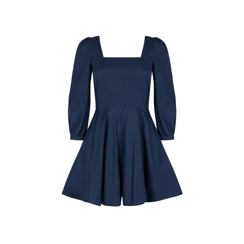 The Organic Cotton Playsuit In Navy image