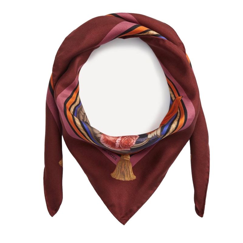 The Poppy Still Life Silk Scarf - M image