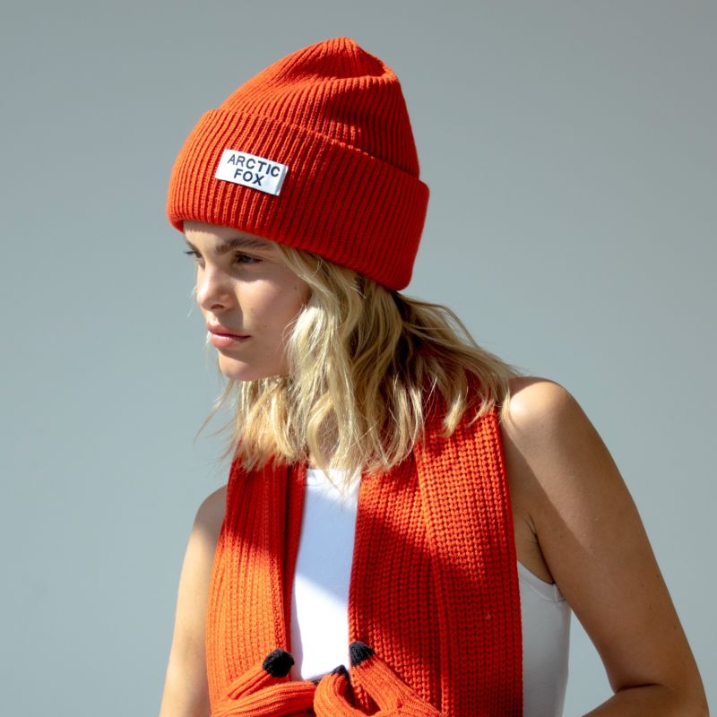 The Recycled Bottle Beanie In Sunkissed Coral image