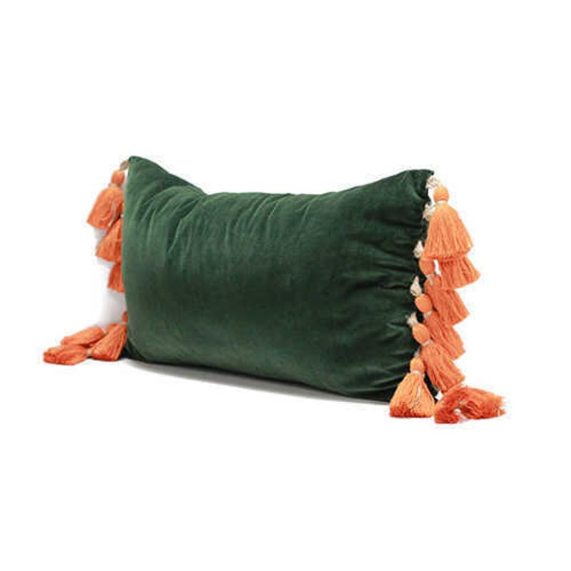 Forest green lumbar pillow best sale