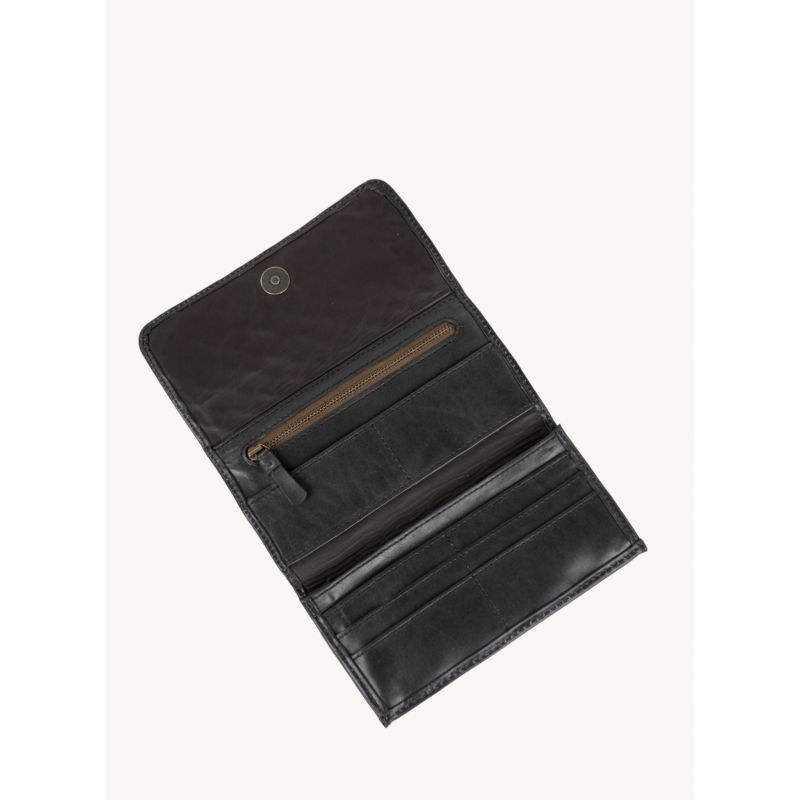 Leather Trifold Wallet - Black image