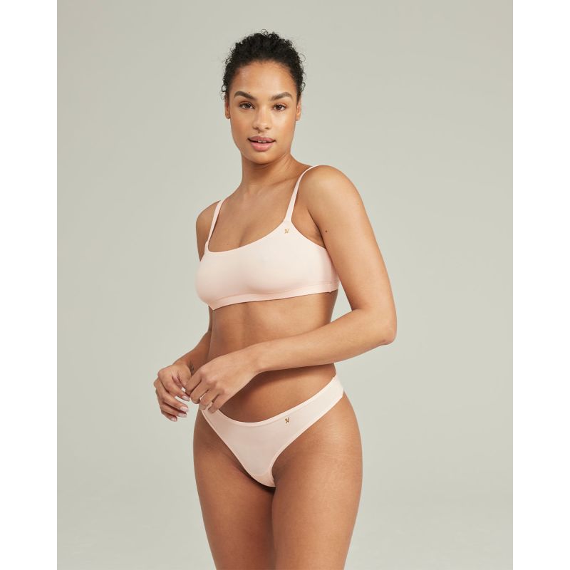 The Stretch Scoop Neck Bralette - Blush Pink image