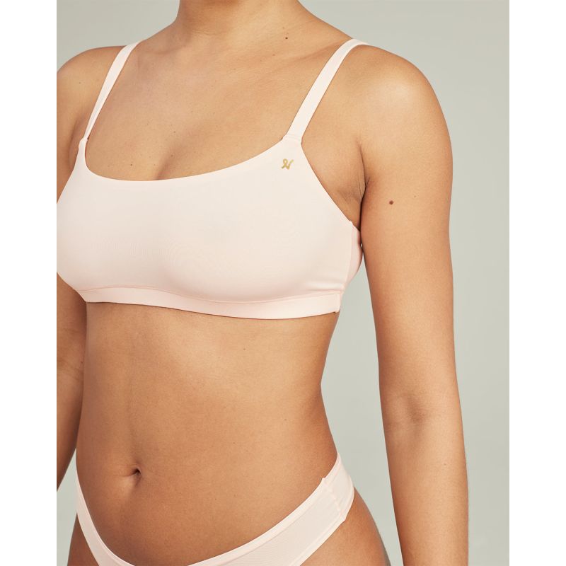 The Stretch Scoop Neck Bralette - Blush Pink image