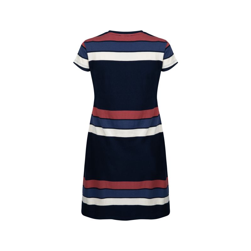 The T-Shirt Dress Red,blue,white,black) stripe image