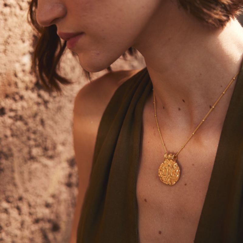 The Universe Has My Back Necklace In Gold image