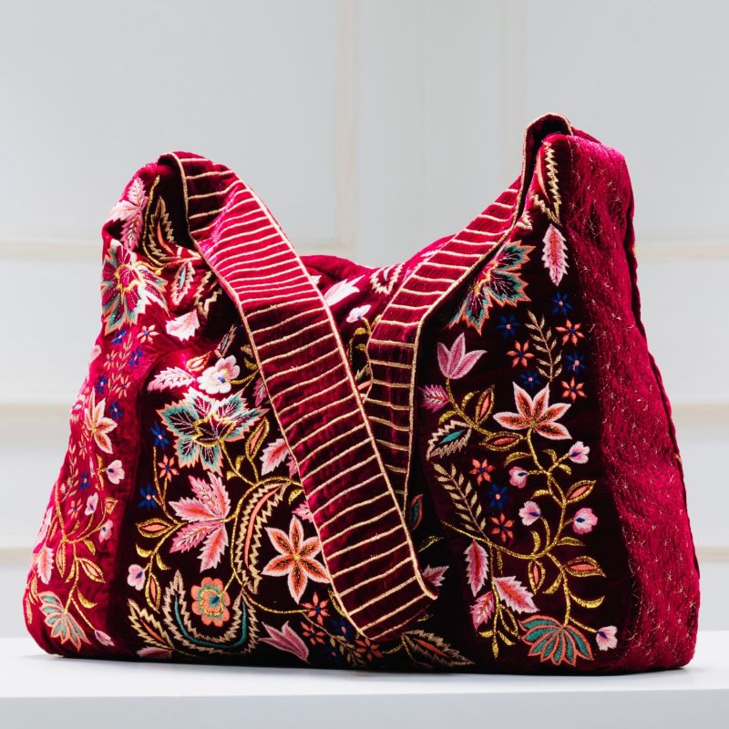 The Wild Flower Tote - Red image