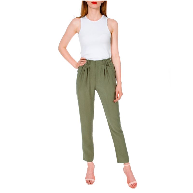 Thelma Khaki Tailored Trousers image