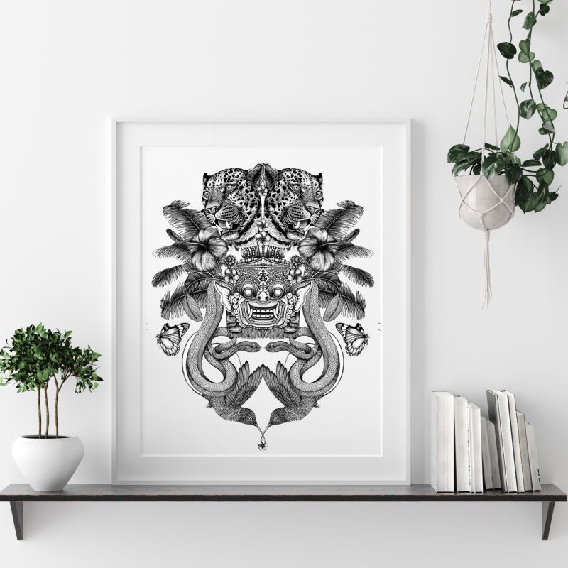 'Balinese Jungle' - Fine Art Print A3 image