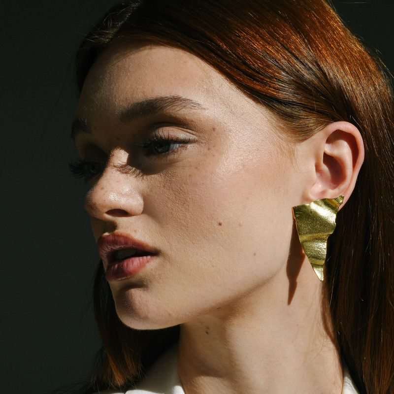 Tiamat Earrings, Gold Vermeil image