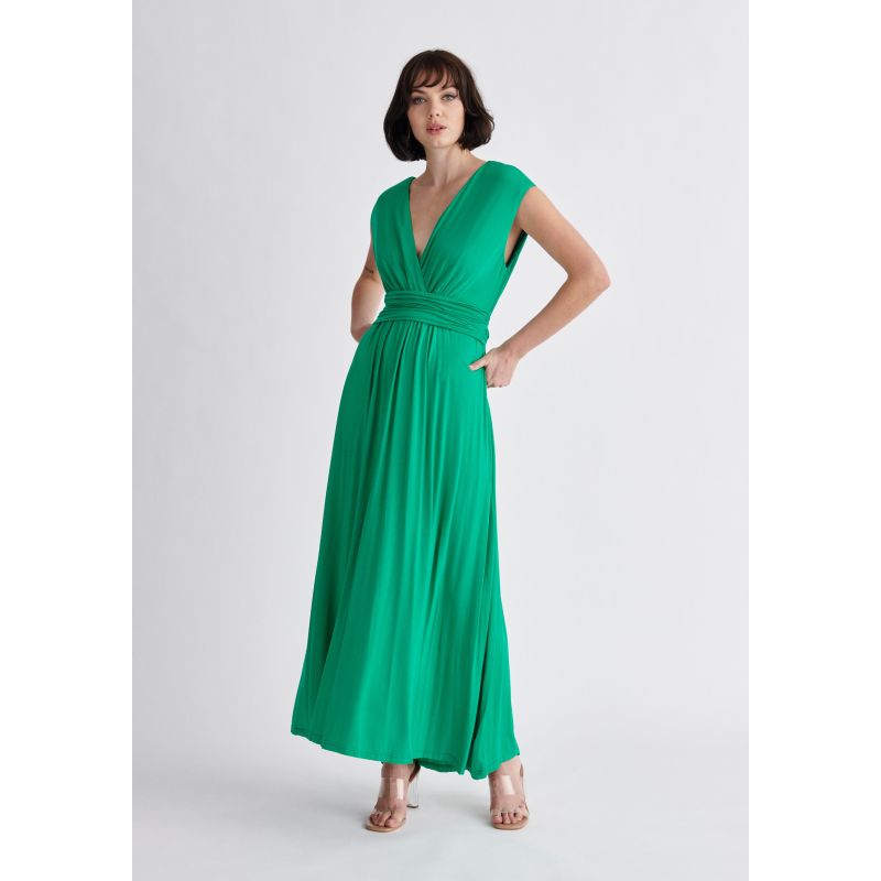 Tie-Back Jersey Dress - Green image