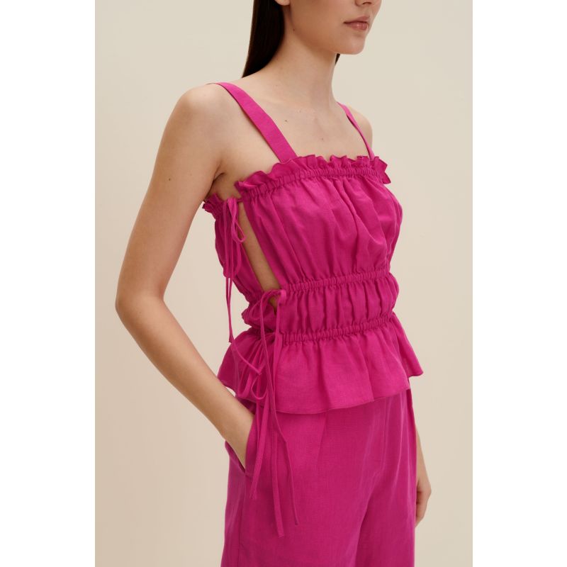 Tie-Detailed Top In Hot Pink image