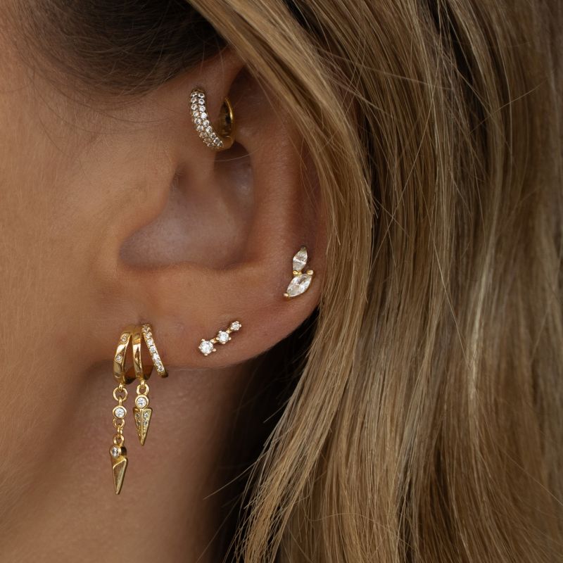 Santiago Stud Earrings - Gold image