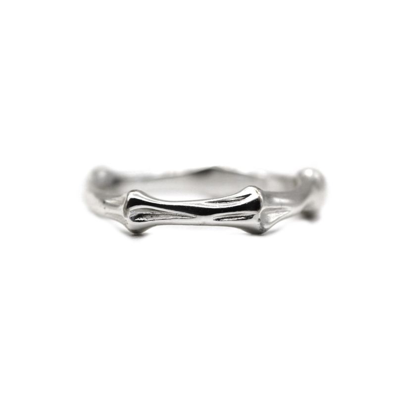 Timeless Unique Bone Texture White Gold Ring image