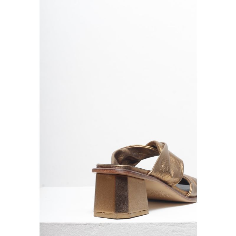 Tina Low Heel Gold Sandals image