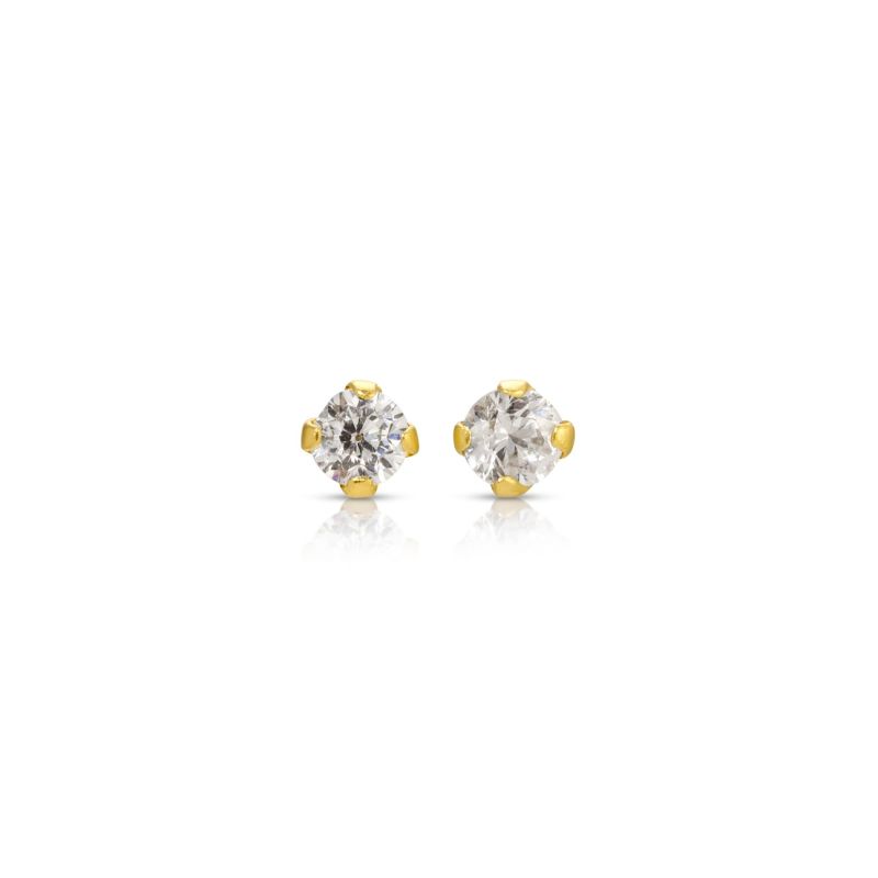 Tiny Tiney Studs - Petite Solid Gold Studs - 14kt Gold image