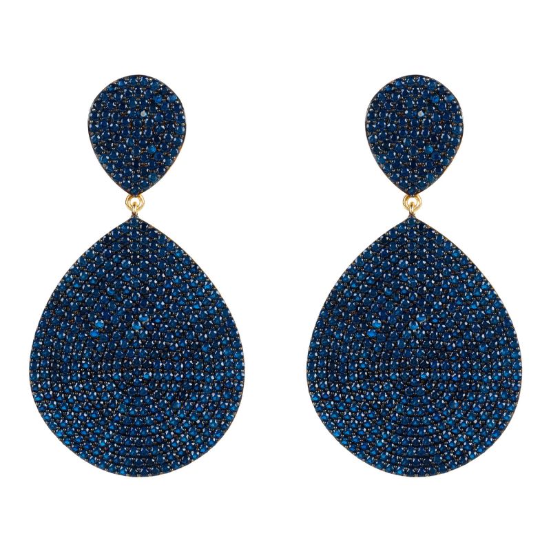 Monte Carlo Earrings Gold Sapphire Zircon image