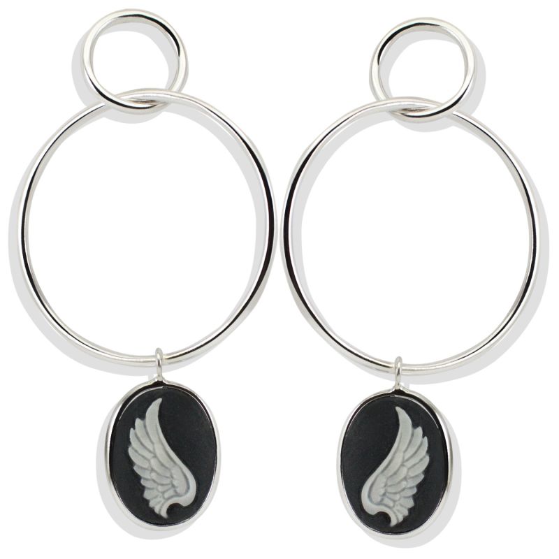 Wings Hoop Earrings image