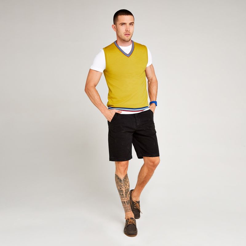 Mustard Extrafine Merino Tank Top image