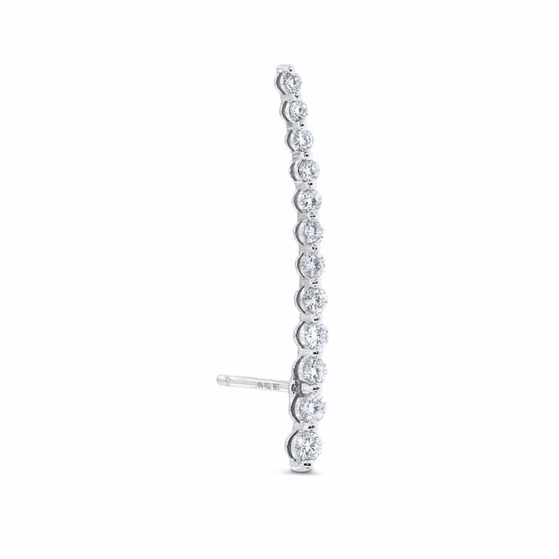 Crawler Diamond Earring 18k White Gold image