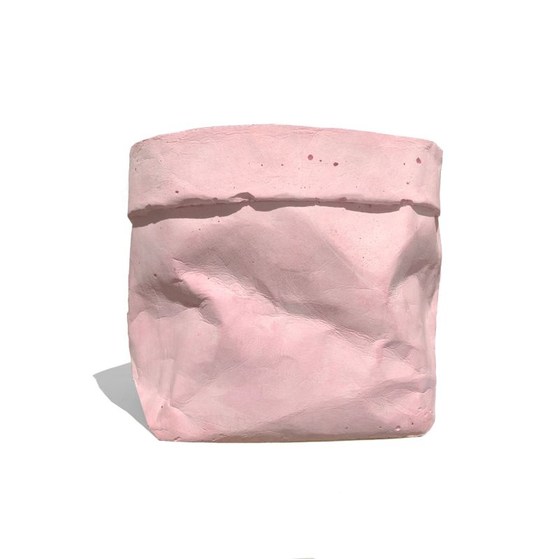 Colour Concrete Paper Bag Medium Pink image