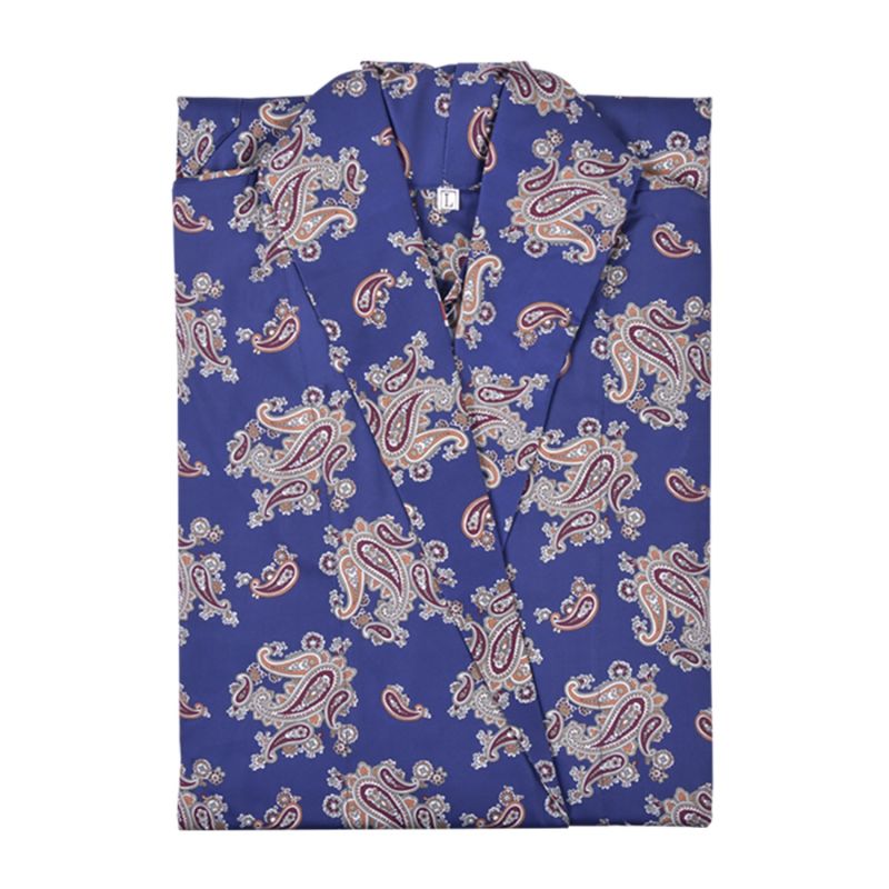 Women's Lightweight Dressing Gown - Gatsby Paisley Blue image