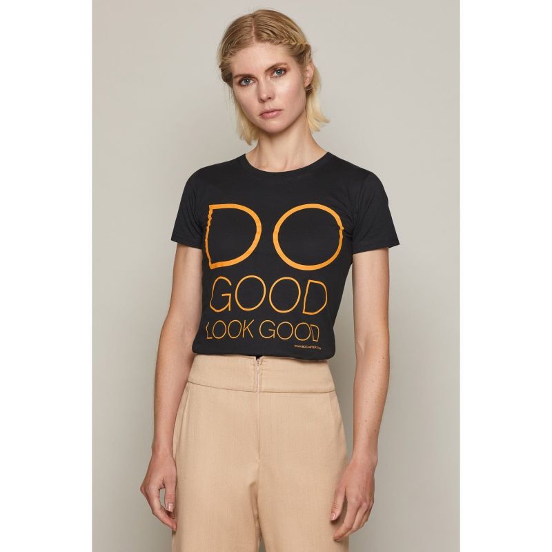 Slogan T-Shirt Do Good Look Good Black image