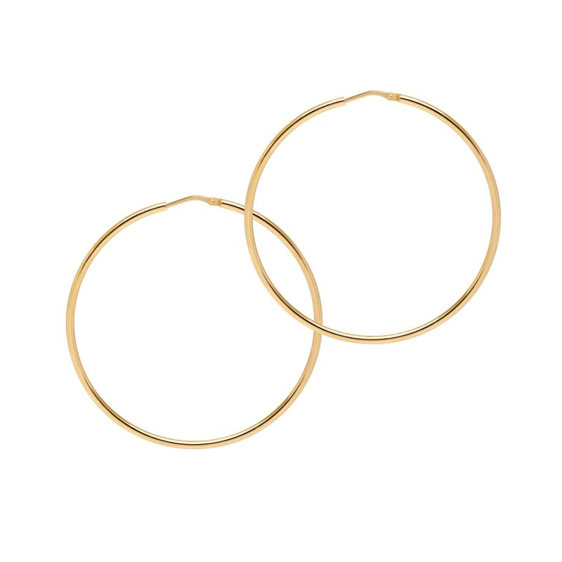 Skinny Thin Hoops Large - Gold image