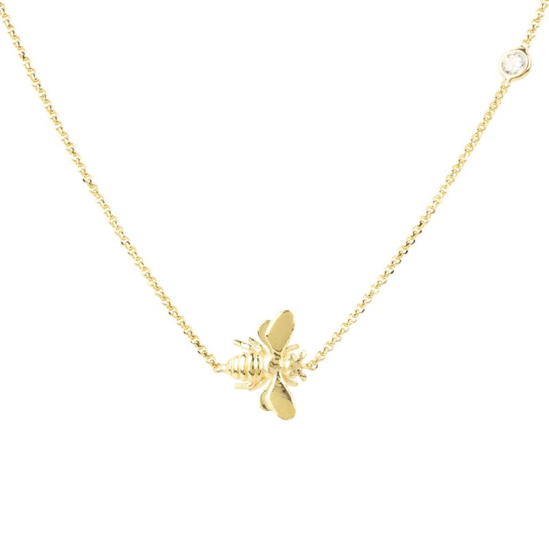 Queen Bee Necklace Gold image