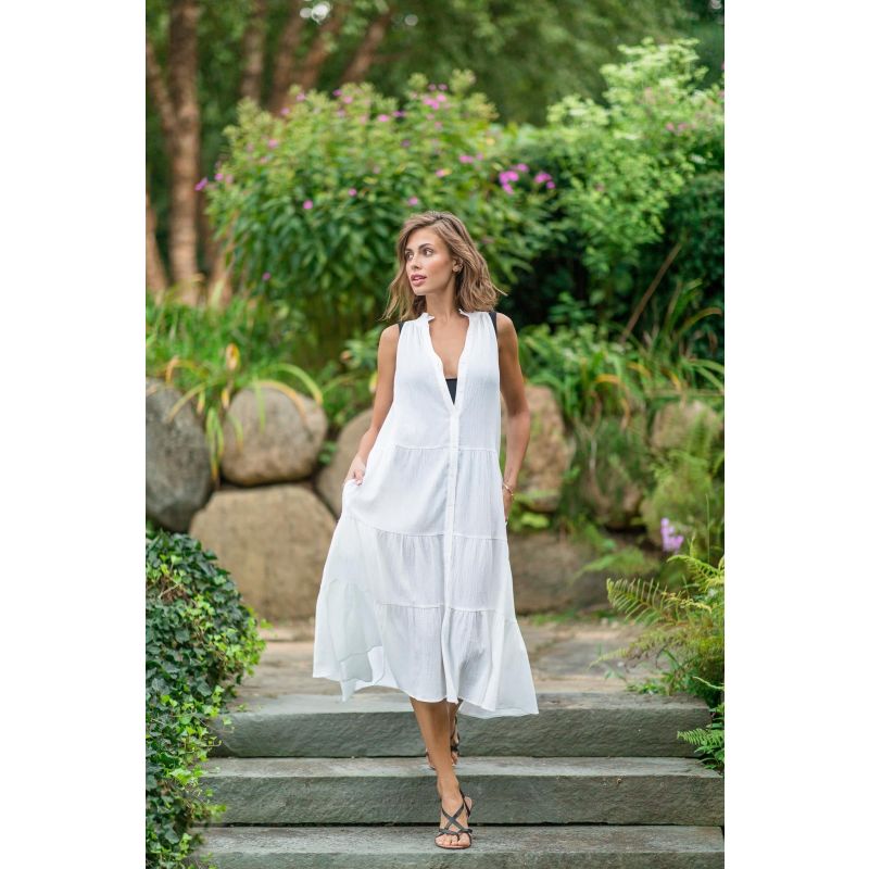 Tracy Dress Fresh White image