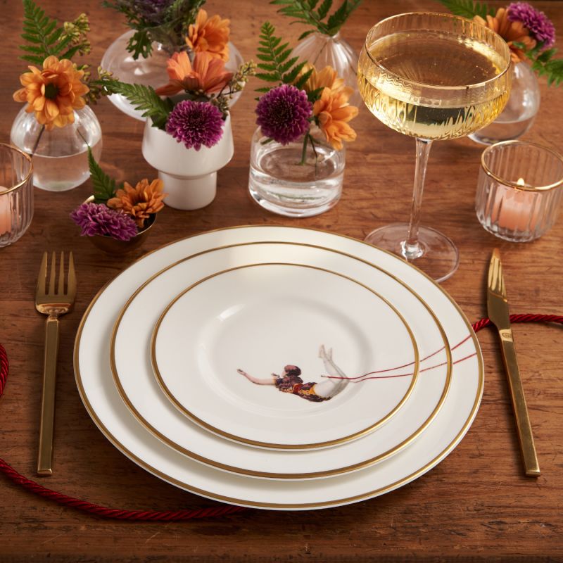 Trapeze Girl Dessert Plate image