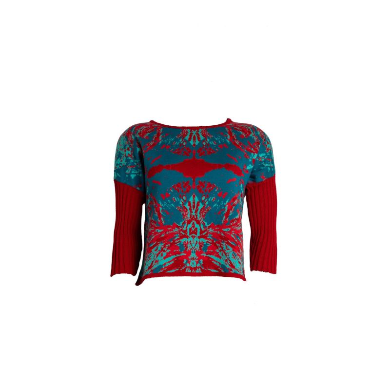 Tree Of Life Long Sleeve Round Neck Pullover -Coral Reef image