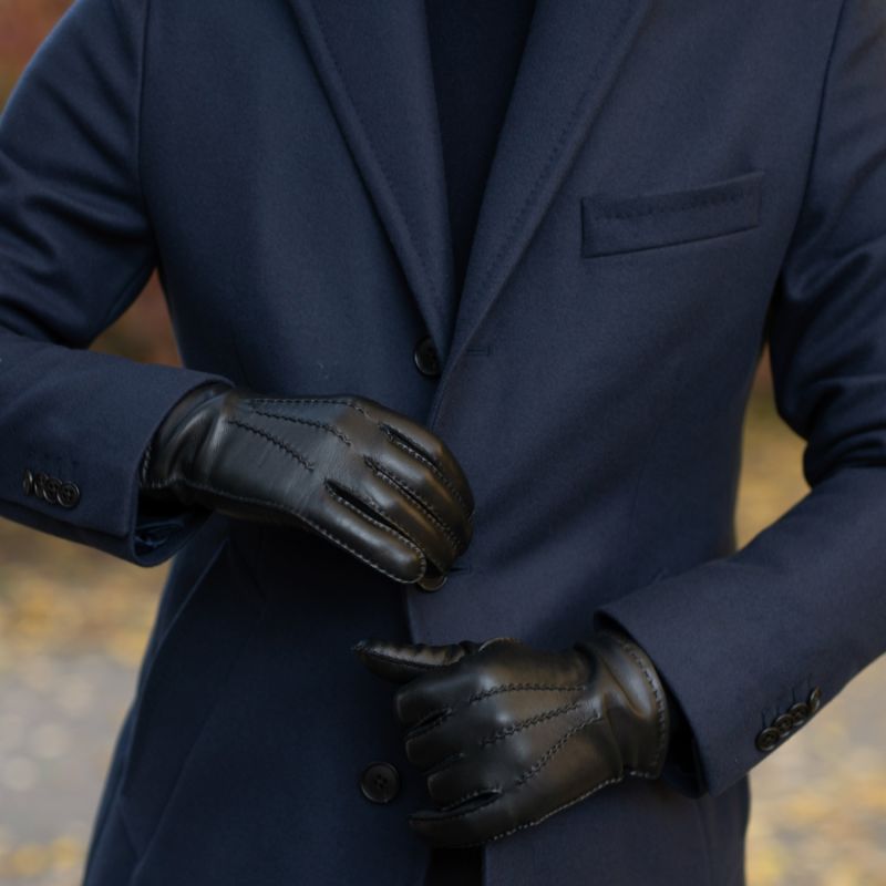 Treviso - Hand Sewn Men's Gloves In Black image