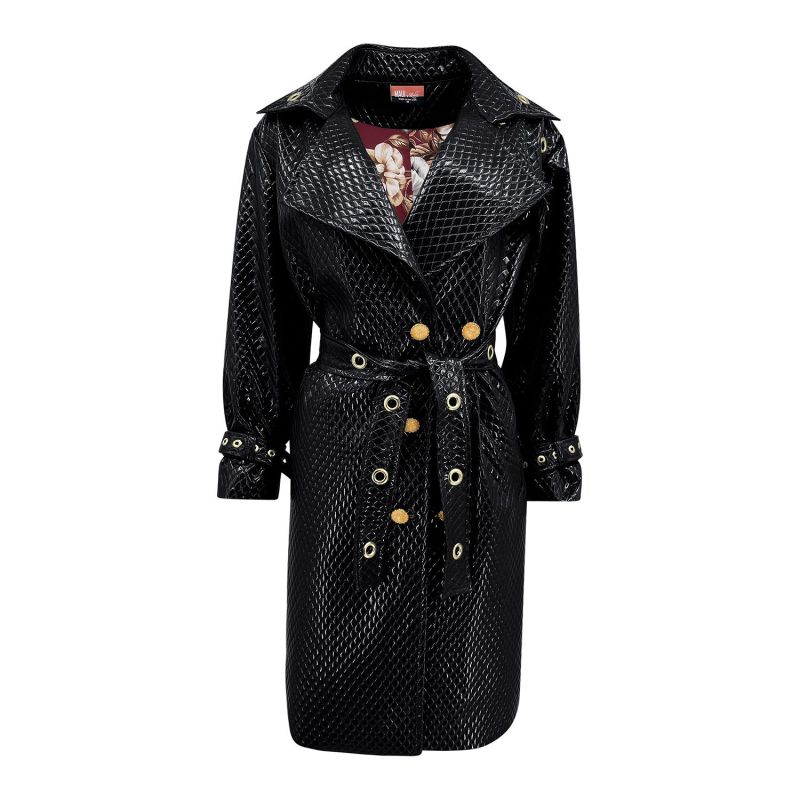 Trinity Black Trench Coat image