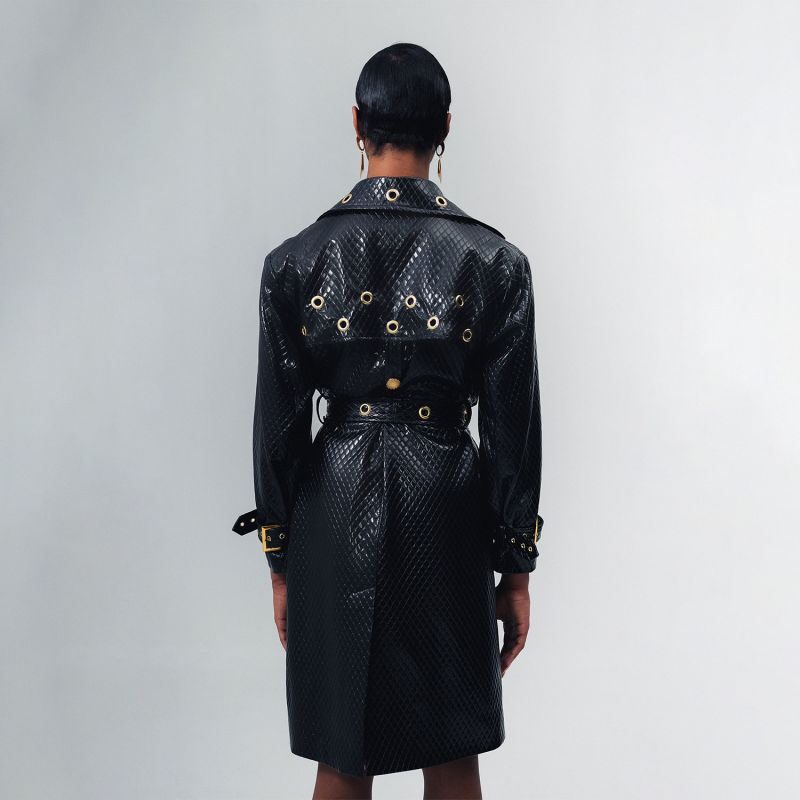 Trinity Black Trench Coat image