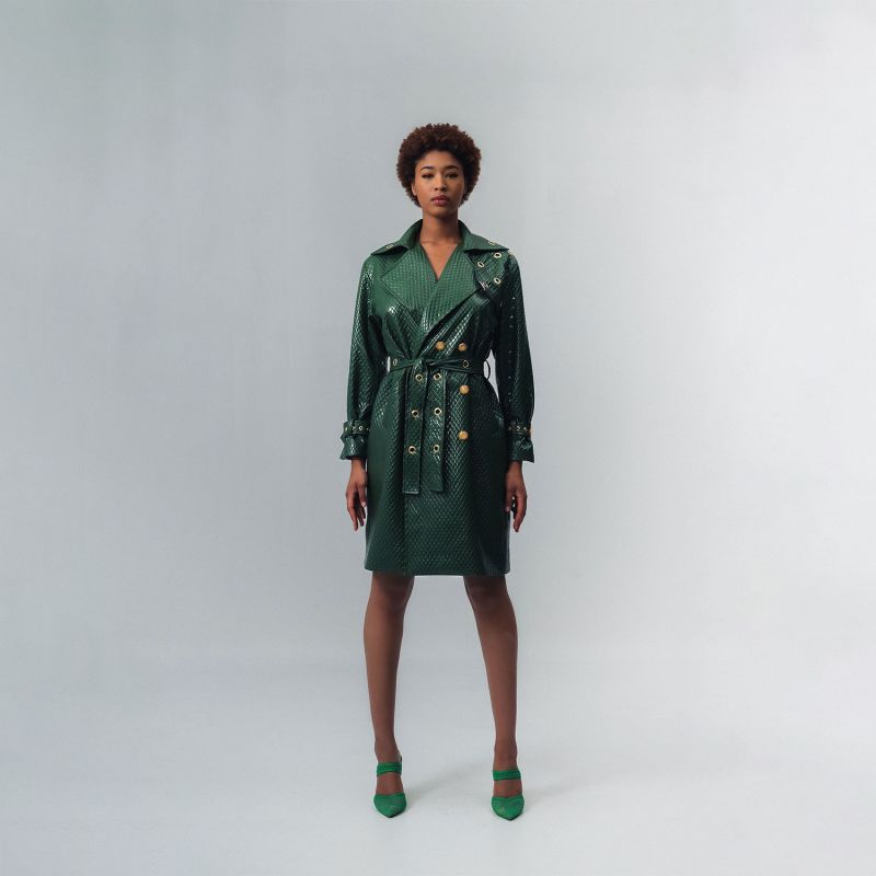 Green Trinity Trench Coat image