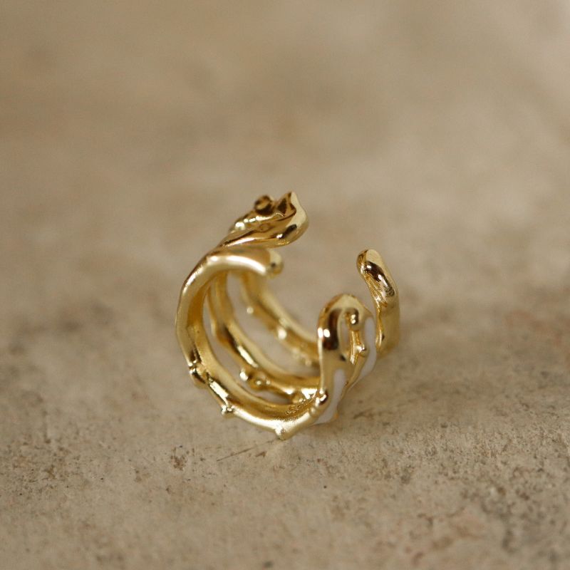 Triple Cuff Earring - Gold image