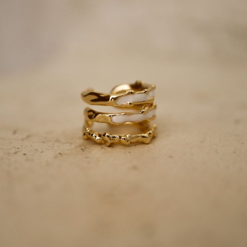 Triple Cuff Earring - Gold image