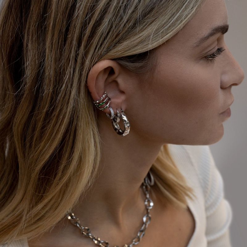 Triple Cuff Earring - Silver image