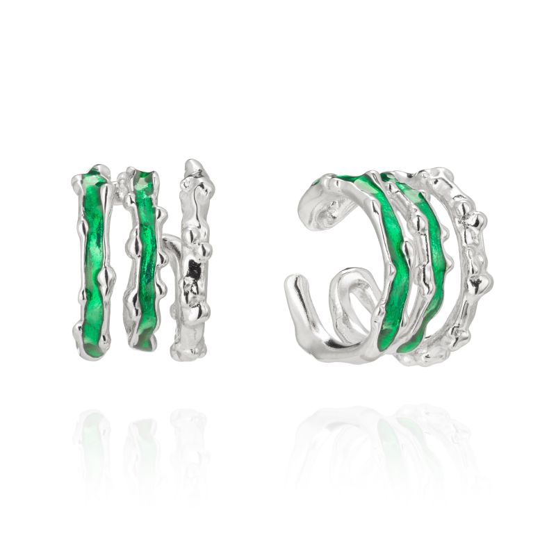 Triple Cuff Earring - Silver image