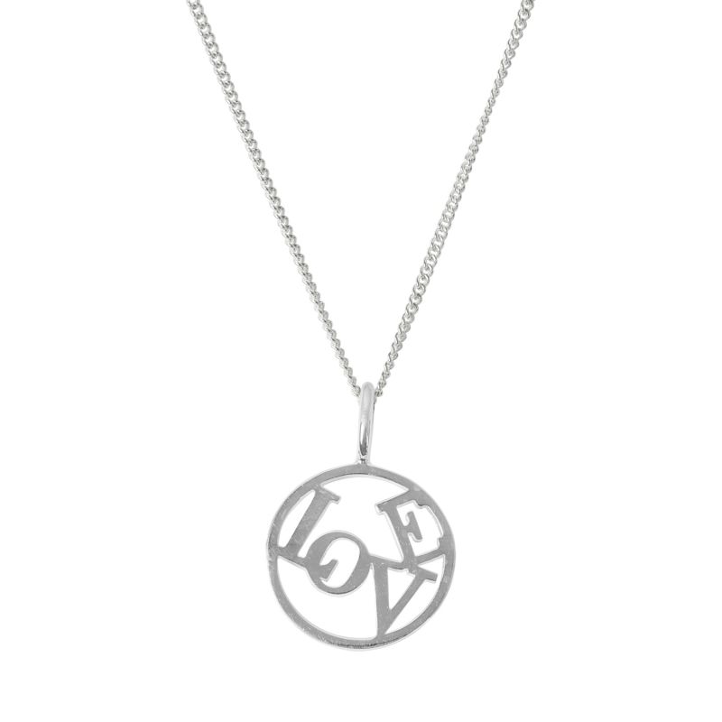 Love Medallion Sterling Silver Necklace image