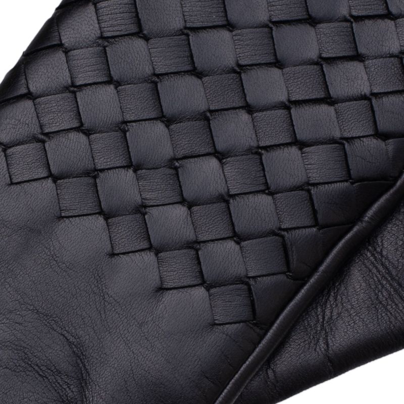 Trani - Women'S Woven Leather Gloves In Black image