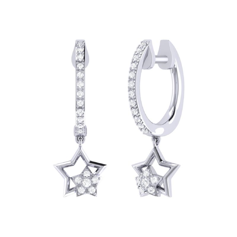 Starkissed Duo Hoop Earrings In Sterling Silver image