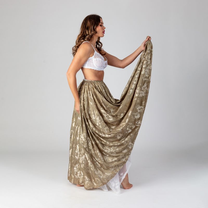 Dayanica - Golden Bronze Maxi Skirt image