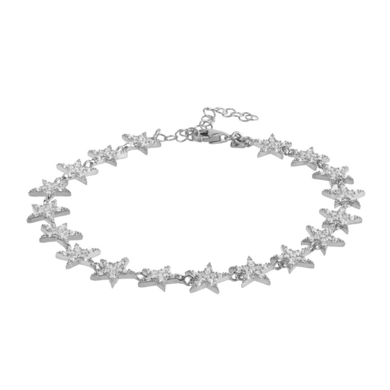 Star Strand Tennis Bracelet Silver image