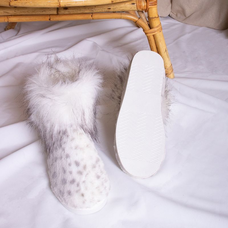 Cosy Bootie Slipper Fern In Snow Leopard image