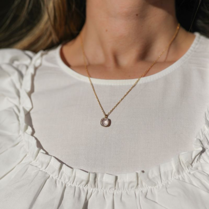 Brooklyn Gold Vermeil & Rose Quartz Necklace image