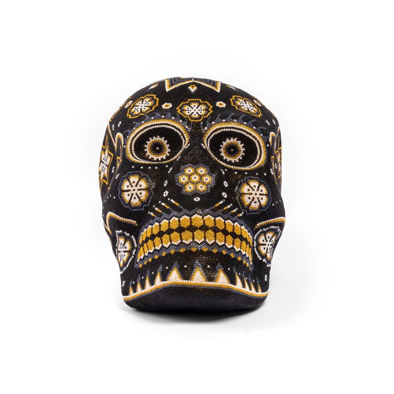 Skull Statue Decor - Black/Metallic Gray/Pearl White/Golden image