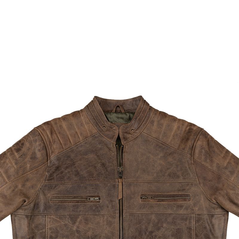 Death Valley Racer Leather Jacket- Brown image