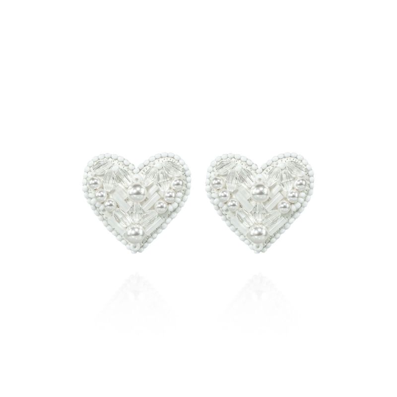 Valentina Earrings In White Pearl image